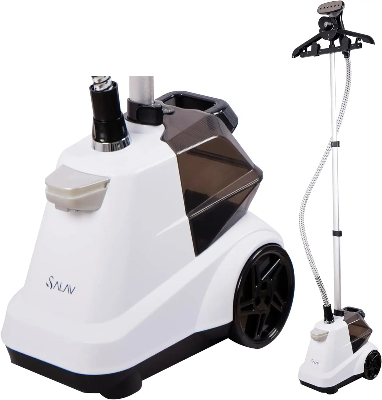 SALAV® X3A Heavy Duty Commercial Full-Size Garment Steamer with Foot Pedals and Extra Large 3L (101.5 oz) Water Tank, 1800 watts