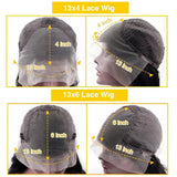 eddfine 13x4/13x6 HD Transparent Lace Front Human Hair
