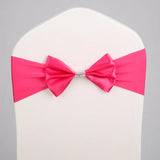 10pcs/50pcs Free Tie Wedding Satin Chair Sash Elastic