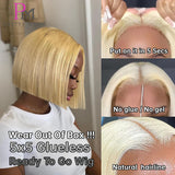 Glueless Wig Human Hair Ready to Wear Straight