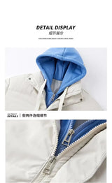 Winter men's loose coat hooded windproof warm padded