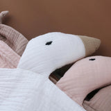 Pure Cotton Muslin Baby Bib Cute Goose Sleeping