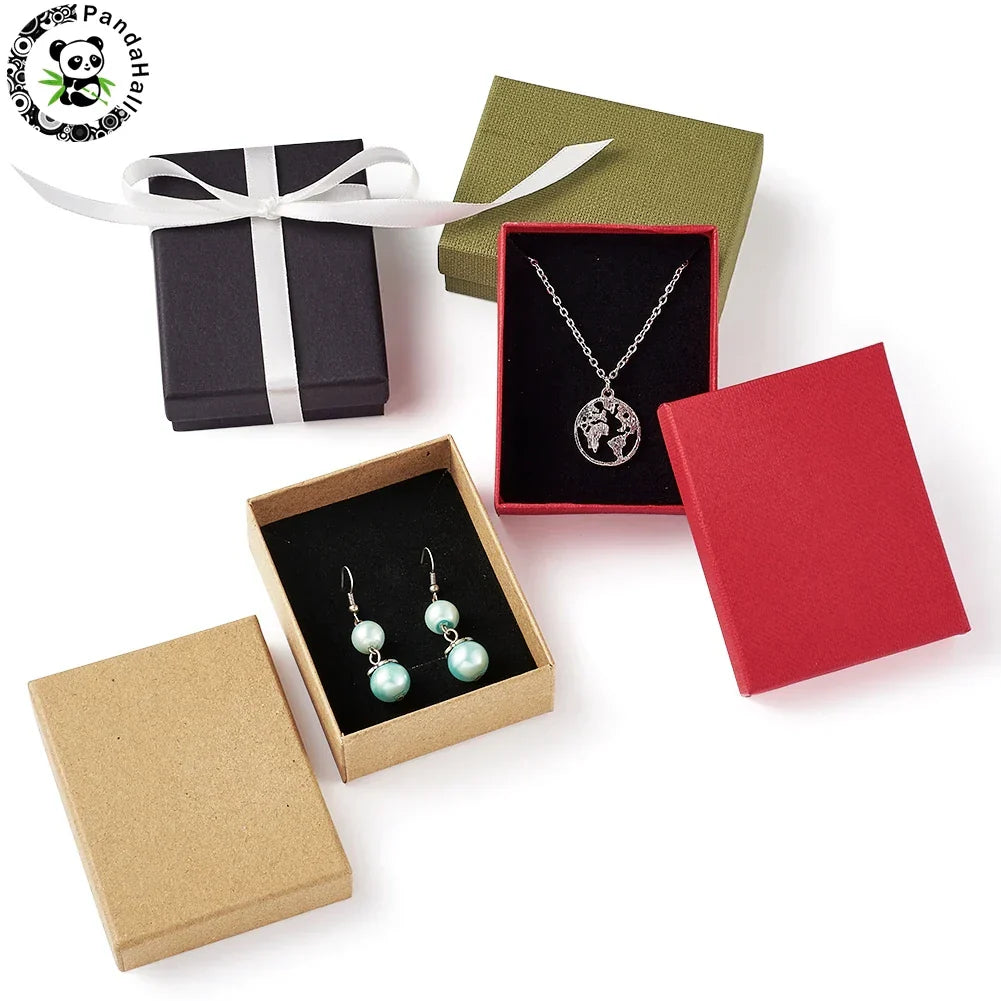 12pcs Cardboard Jewelry Set Gift Box Ring Necklace