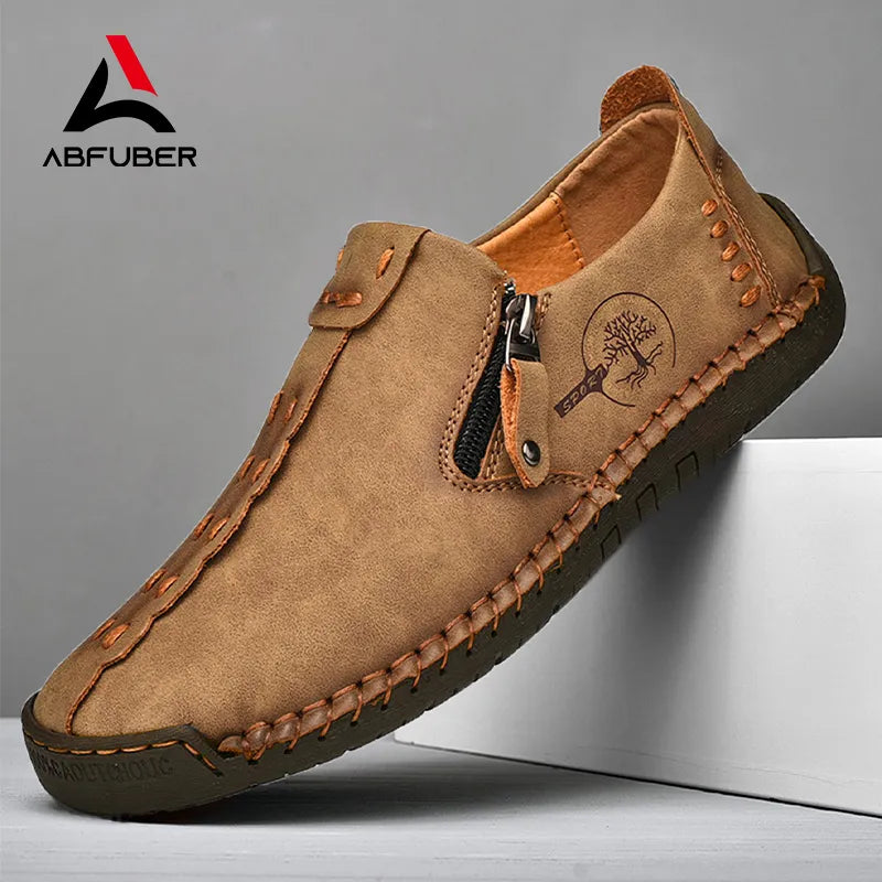 Handmade Leather Men Shoes Casual Slip on Loafers