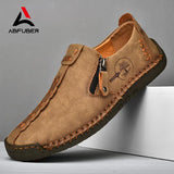 Handmade Leather Men Shoes Casual Slip on Loafers