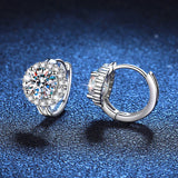 NeeTim 1ct 6.5mm Moissanite Earrings for Women S925