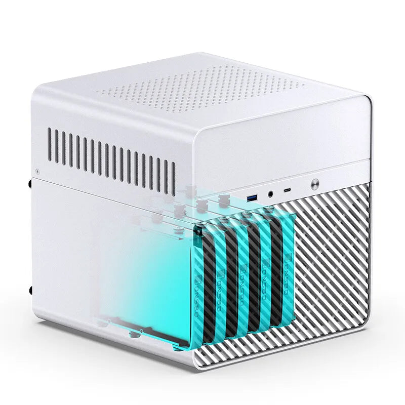 JONSBO N2 White Aluminum NAS Chassis ITX Version