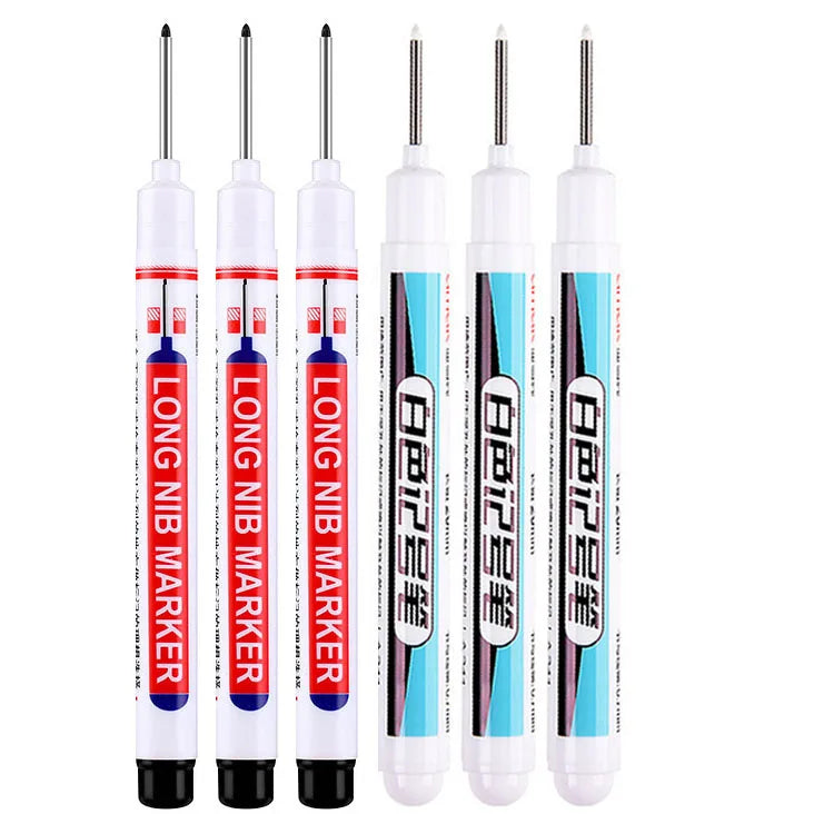 6Pcs/Set 20mm Deep Hole Long Nib Head Markers
