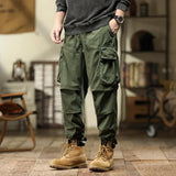 2023 Autumn Winter Cargo Pants Men Retro Loose