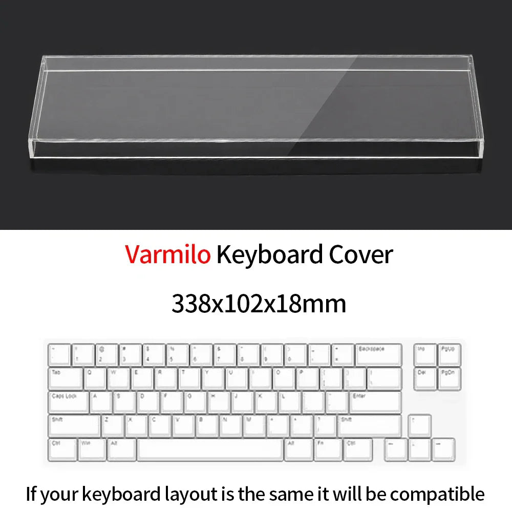 Acrylic Dust Cover for Keyboard Waterproof Dustproof Anti