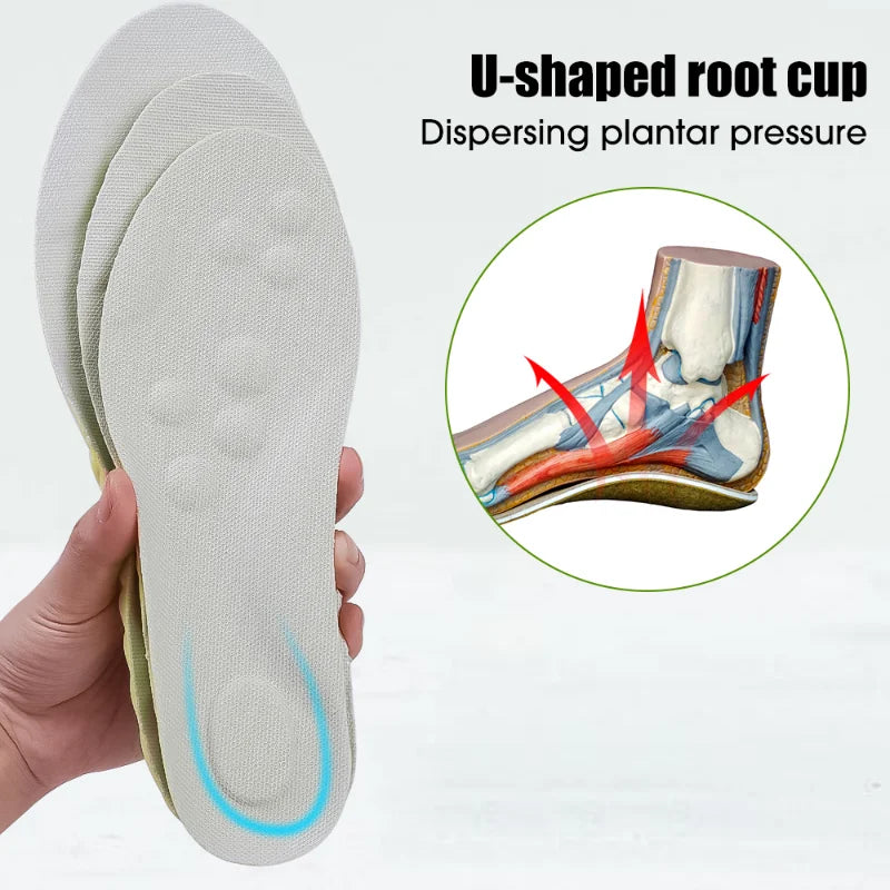 4D Orthopedic Sport Insoles Soft Breathable High-elasticity Shock