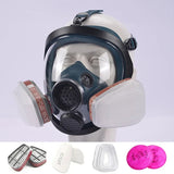Protective mask, spray painted, chemical fire protection, wide