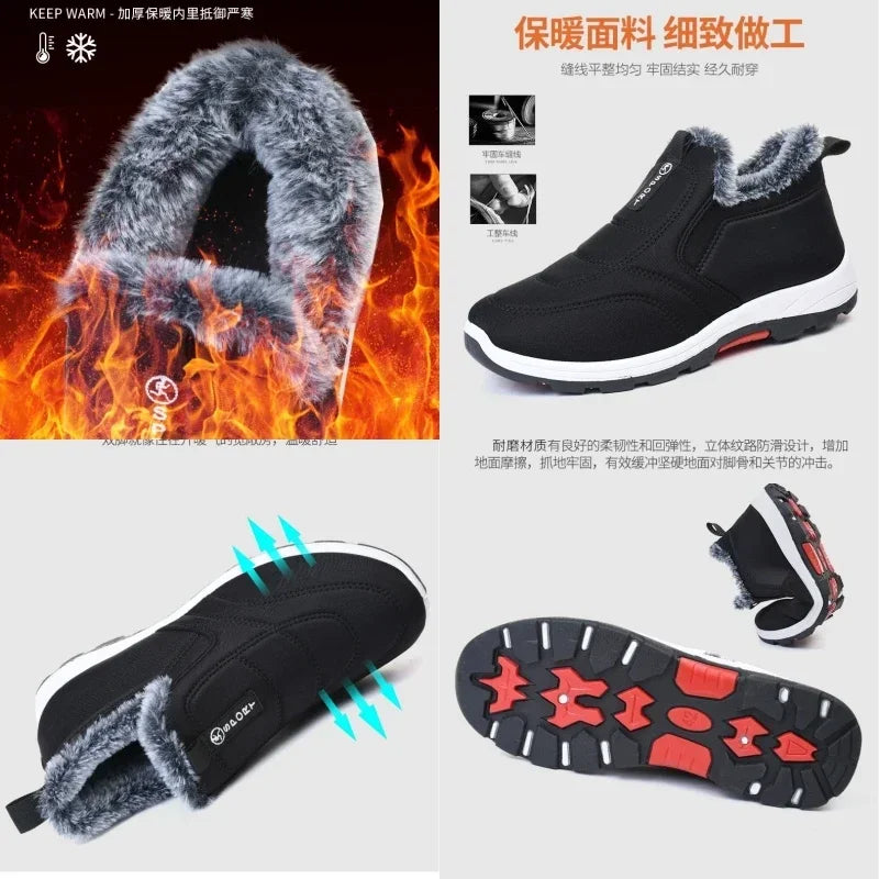 Winter Snow Men Outdoor Cotton Shoes NonSlip Cotton