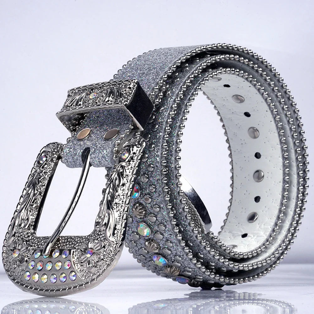 Women's Jeans Rhinestone Large Size Belt Men's Belt