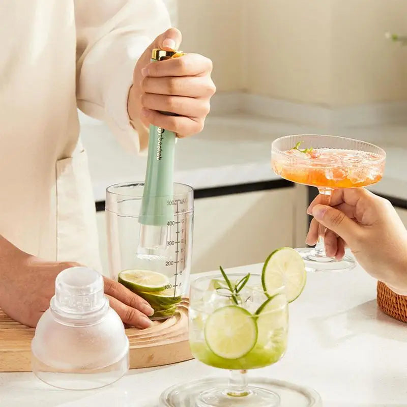 Lemonade Smasher Cocktail Shaker Stick Muddler Drink Home