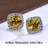 D VVS1 Moissanite Stud Earrings For Women 925
