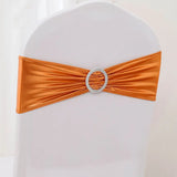 10pcs/50pcs Metallic Gold Silver Stretch Spandex Chair Bow