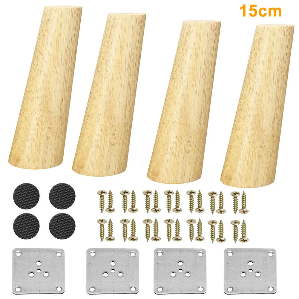 4pcs Cone Angled Furniture Legs Durable For Cabinet