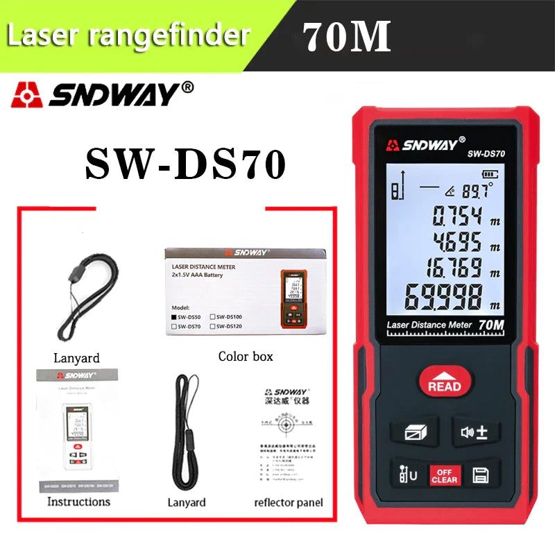 SNDWAY Laser Distance Meter Digital Rangefinder Mini Laser