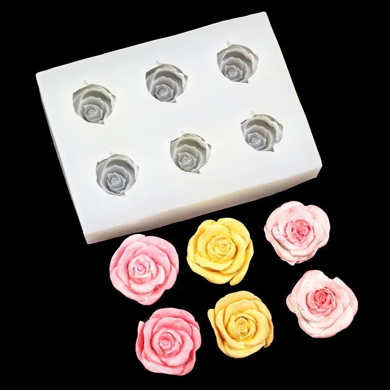 DIY Rose Silicone Mold 3D Flower Shape Cake