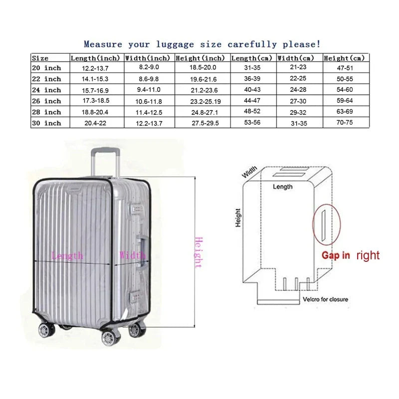 Full Transparent Luggage Protector Cover Thicken Suitcase Protector