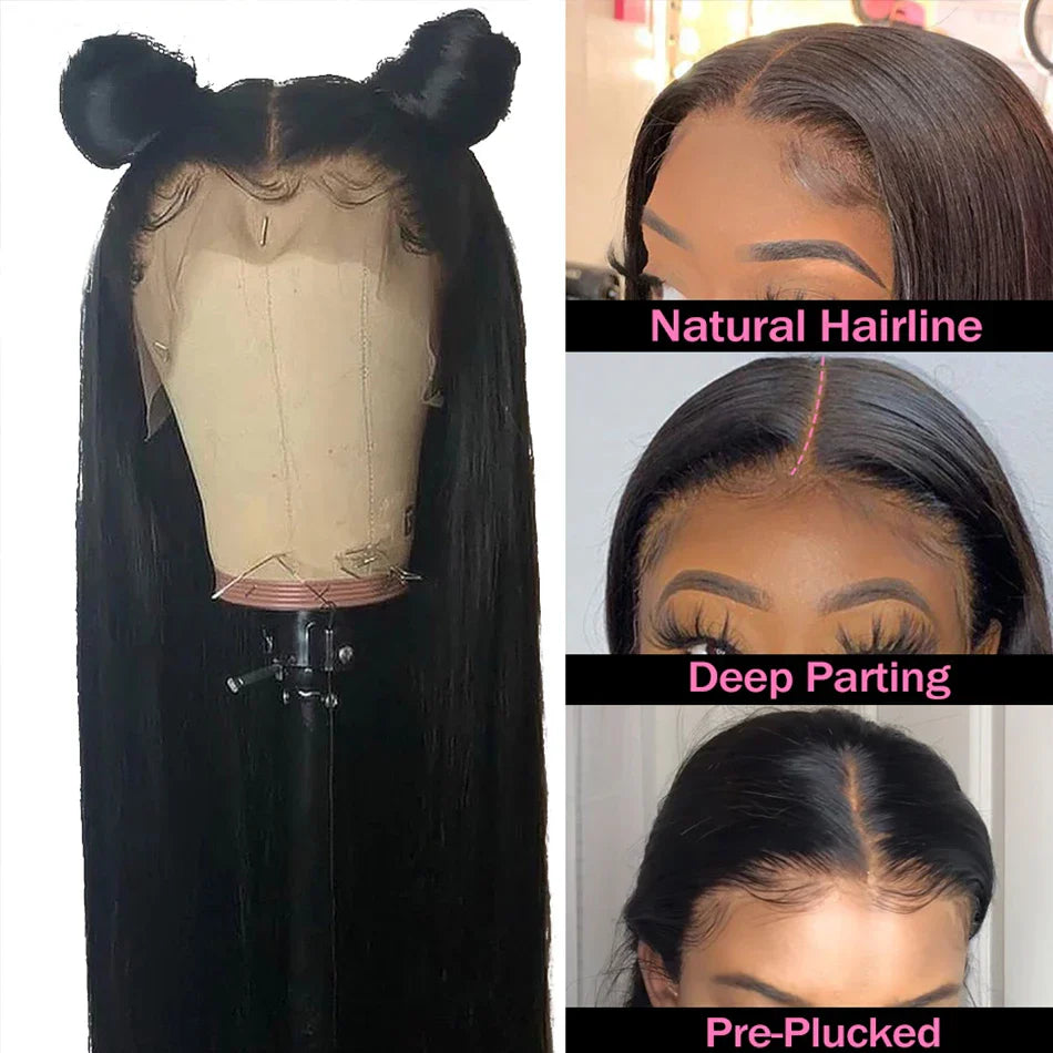 13x6 Straight Lace Front Wigs 32 Inches HD