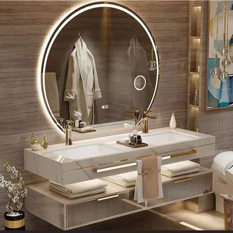 Modern Slate Bathroom Cabinet with Smart Mirror Ceramic