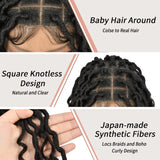 kalyss 32" Square Knotless Locs Briaded Wigs Full