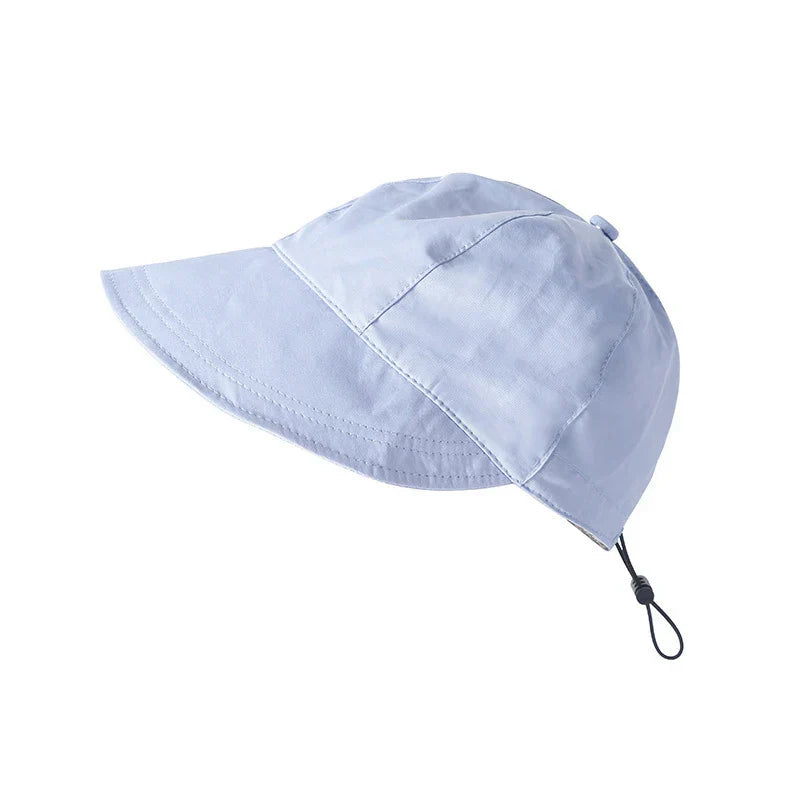 Foldable Wide Brim Ponytail Sun Hat Drawstring Adjustable