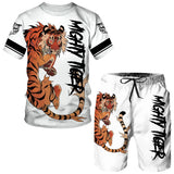 2023 Men T-shirt Set Tracksuit Training Wear Lion