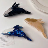 Blue Whale Hair Claw Acetate Hair Clips For