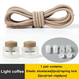 No Tie Shoelace Elastic Round Lock Shoe Laces