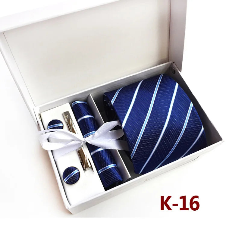 6piece Set Classic Printed DotsTies for Men Kerchief