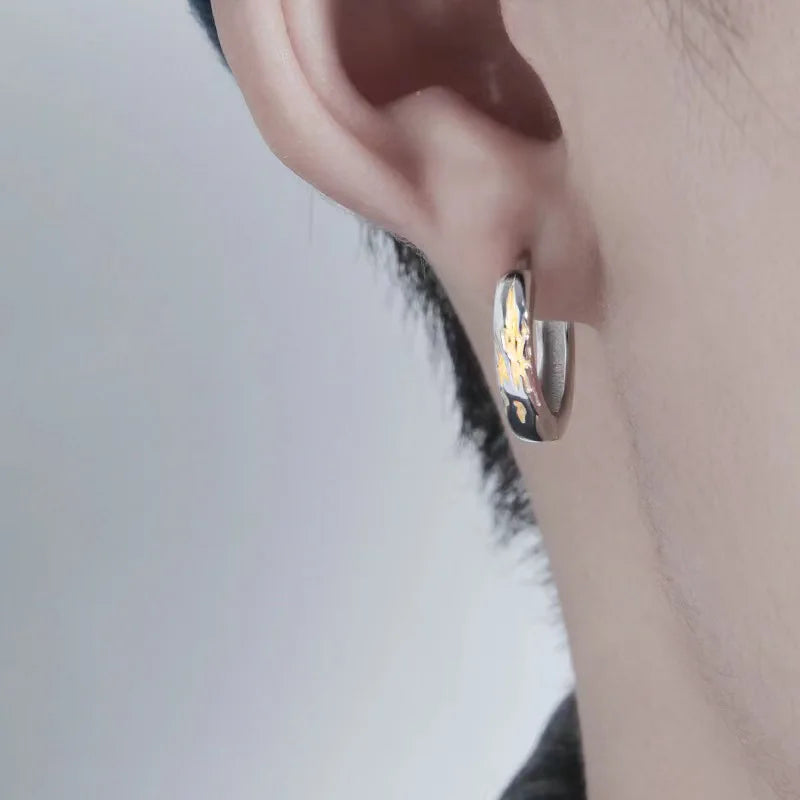 For Men, S925 Silver Needle Earrings For Men