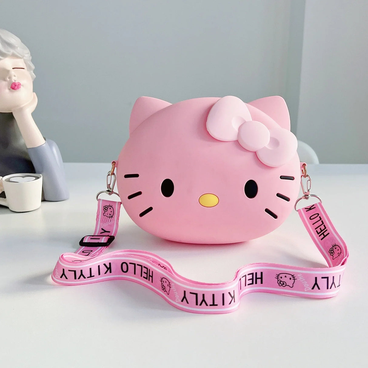 Hello Kitty Bag Kawaii Cartoon Shoulder Bag Silicone
