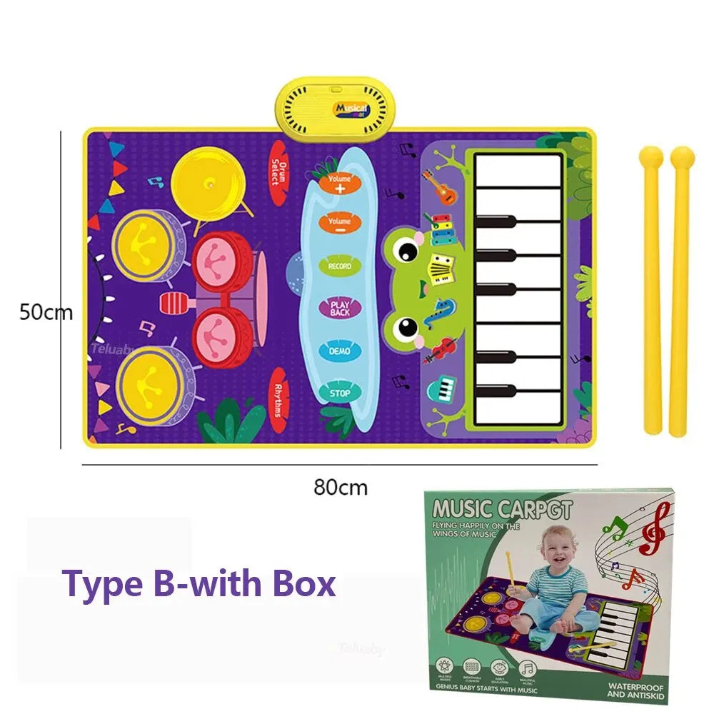 2 In 1 Piano Mat for Kids Piano