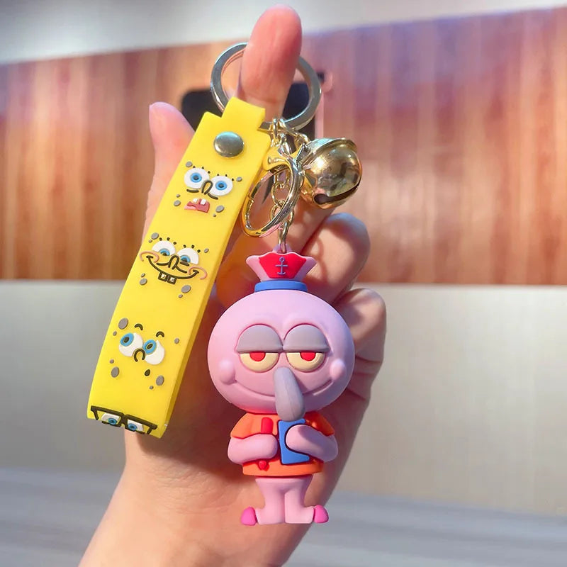 SpongeBob SquarePants Anime Figures Keychain Sandy Patrick Star