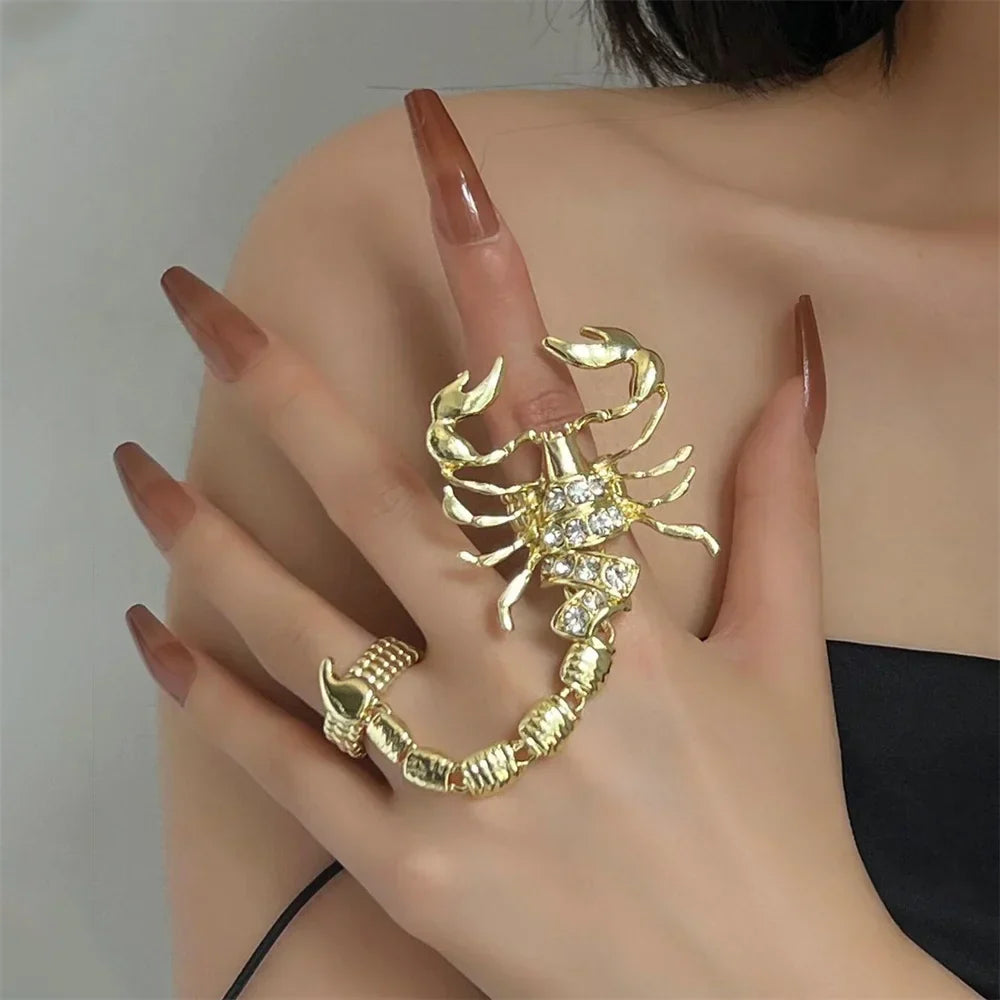 2023 Punk Luxury Scorpion Ring For Woman Retro