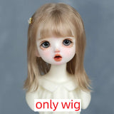 30cm Doll Wig Bangs Ponytail Curly Soft Mohair