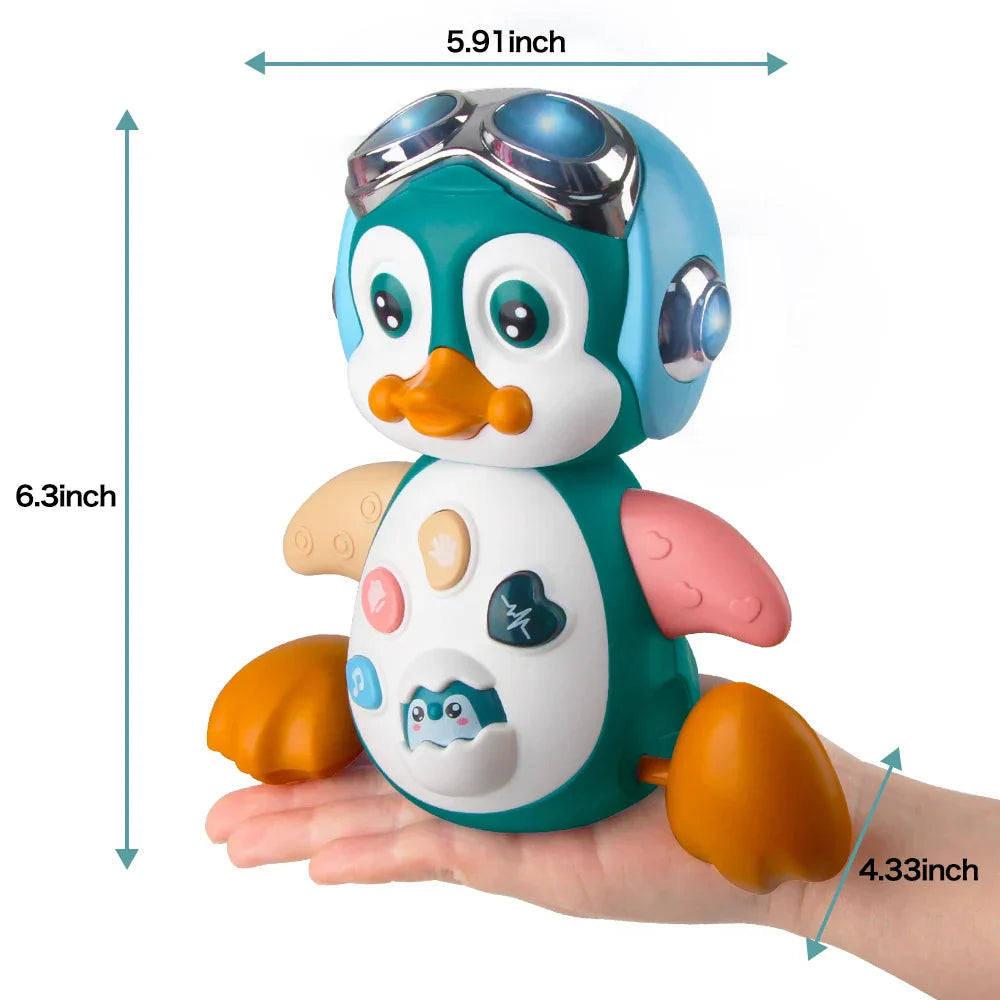 Baby Crawling Toys Musical Penguin Infant Moving Walking