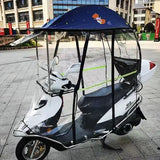 Electric vehicle canopy tricycle fully enclosed windshield rain