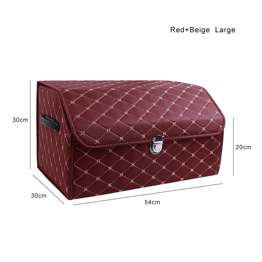 PU Leather Car Trunk Storage Box Top Grade