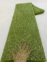 High Quality Beaded Lace Fabrics for Wedding Fabric