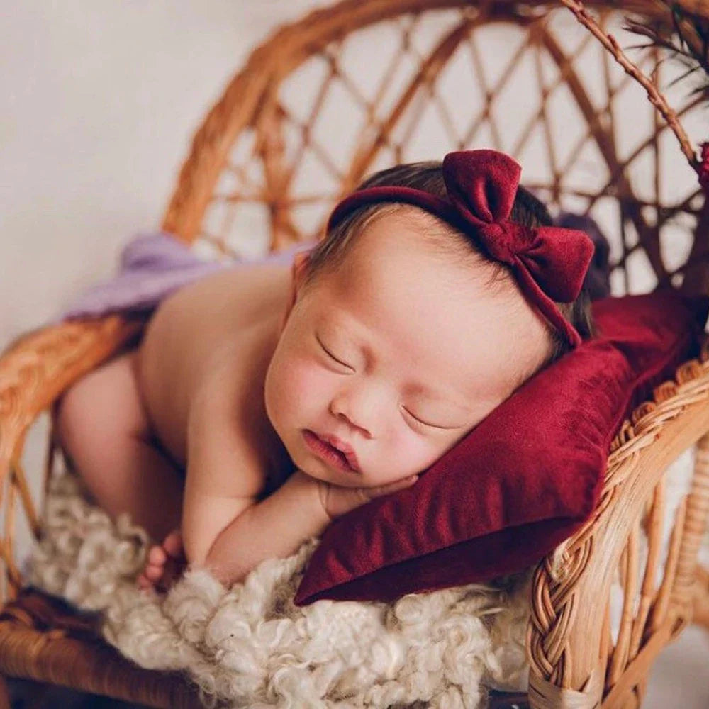 Baby Girl Headband Newborn  Photography Props Newborn Pillow Photography Accessories Bowknot Headwear