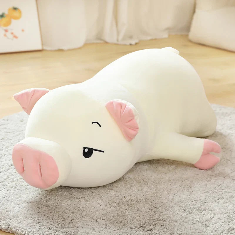 40/50/60/80cm Squish Pig Stuffed Doll Lying Plush Piggy