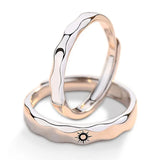 12pcs New Couple Ring Set Minimalist Zircon Moon