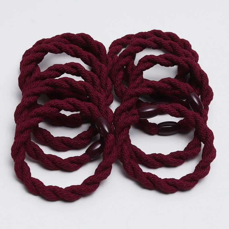 10Pcs Korean Strong Women Hair Scrunchies Girls Elastic