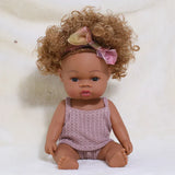 35cm Newborn Reborn African Doll Baby Simulation Soft