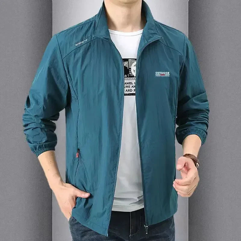 Summer Lightweight Jacket Men Windbreaker Thin Skin Raincoat