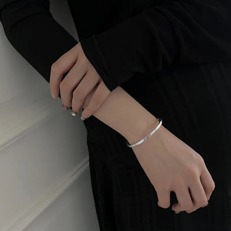 100% Solid 925 Sterling Silver Metal Bracelet for